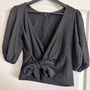 Tariah Crinkle Knit Puff Sleeve Top